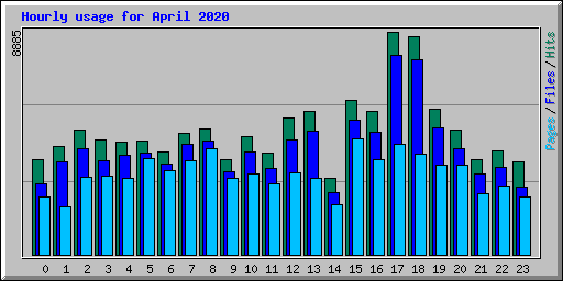 Hourly usage for April 2020