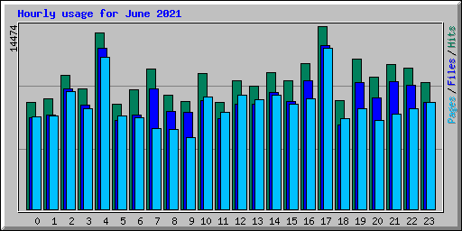Hourly usage for June 2021