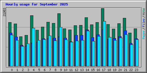 Hourly usage for September 2025