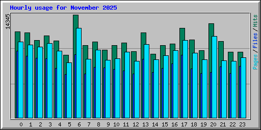 Hourly usage for November 2025